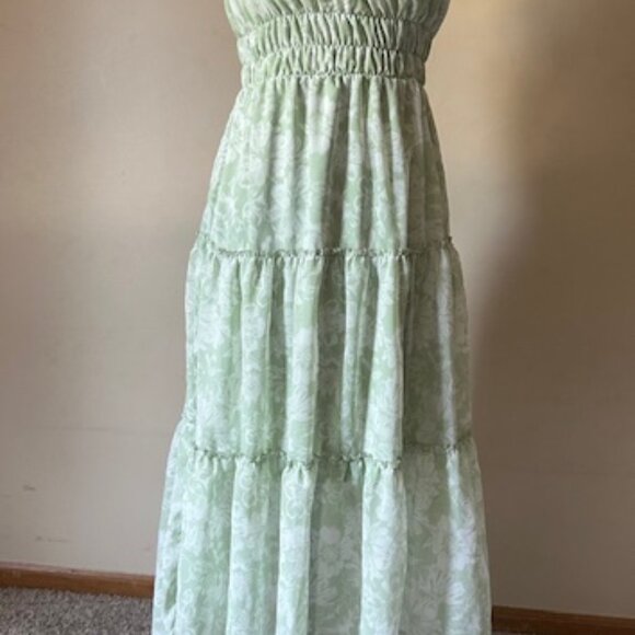 Soft Celdon High Low Ruffle Dress  8444 - Picture 2 of 11